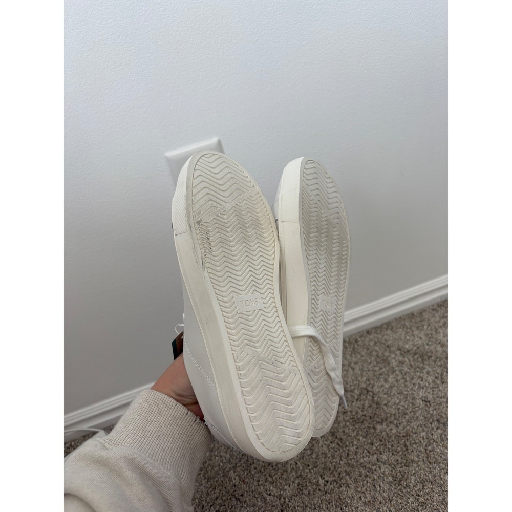 TOMS Kameron Lace-Up Sneakers – White Leather – Women's 8.5 – NWT (No Box) - Picture 8 of 8